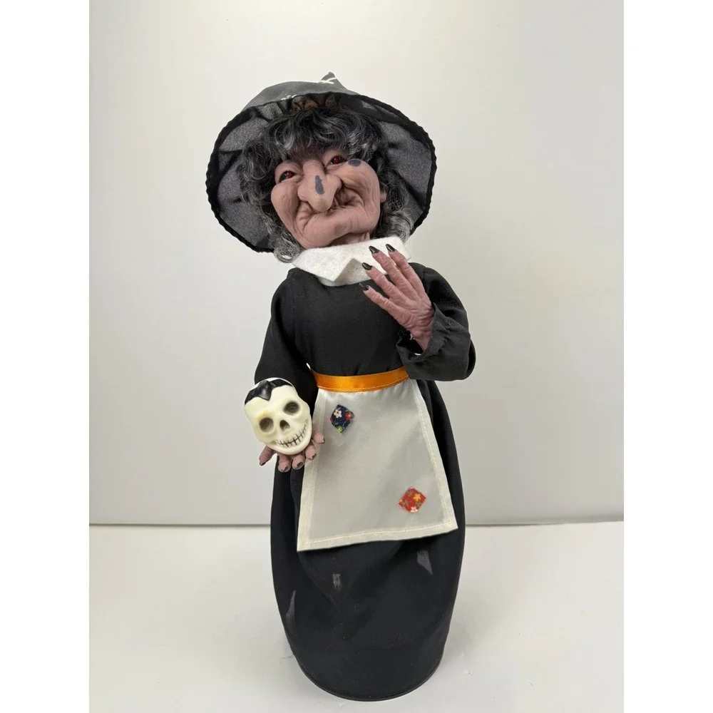 VTG Halloween Animated Witch Telco Motionettes Bat Skull Works Tested 1989 Video